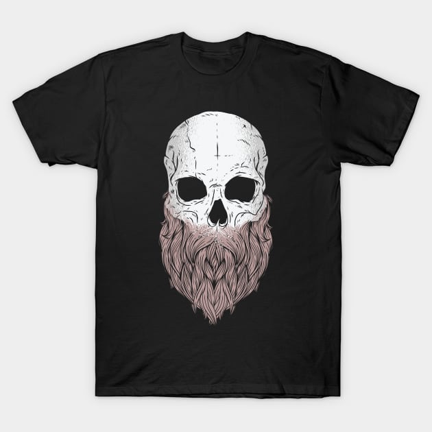 Bearded Skull T-Shirt by Ruth Designs